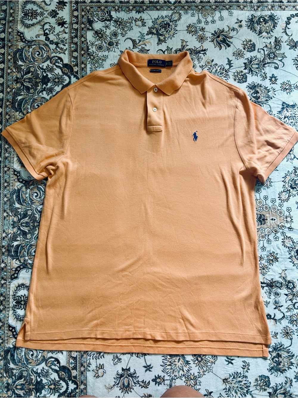 Polo by Ralph Lauren Peach Short-Sleeve Polo with Navy Pony